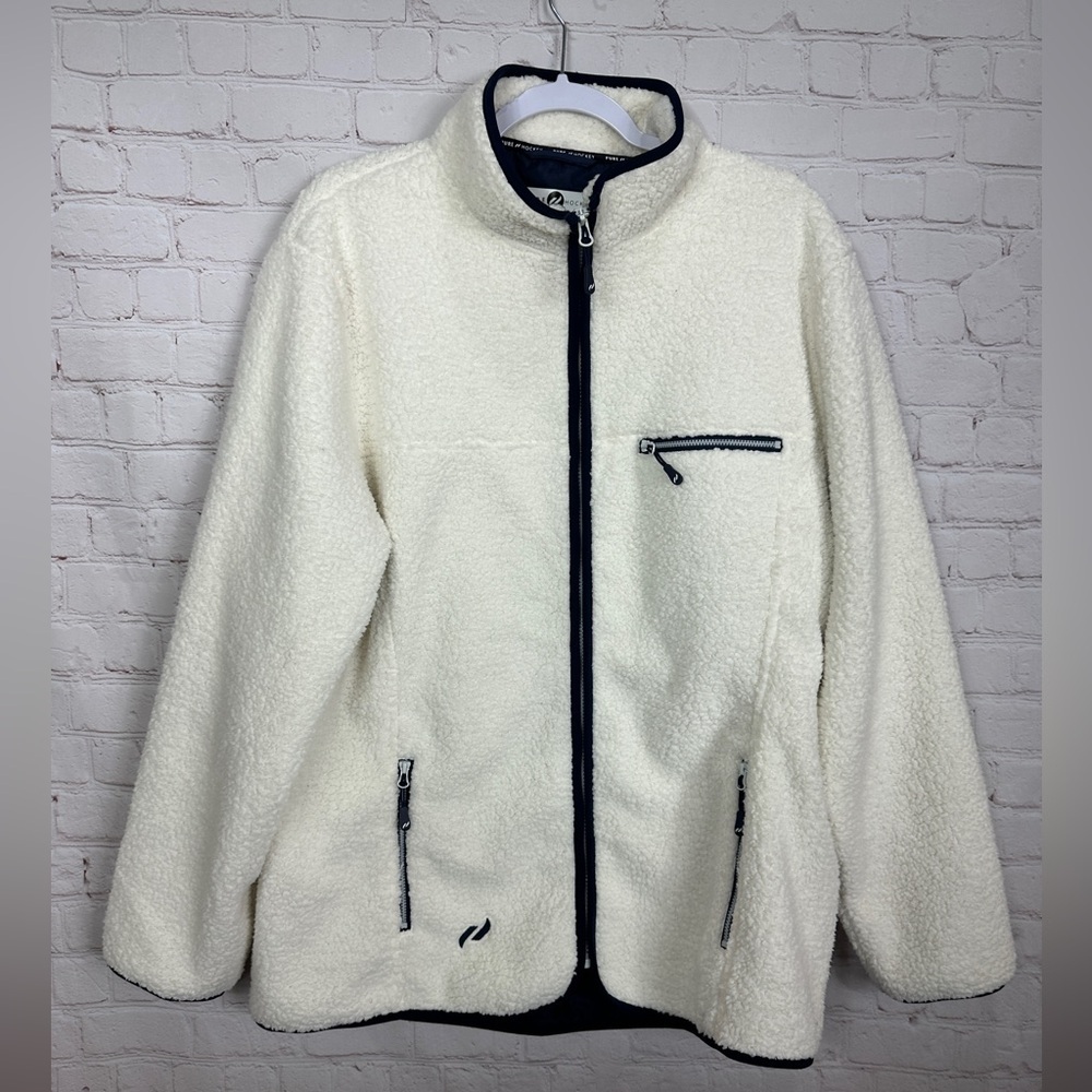 Pure Hockey Women's Retro Sherpa‎ full zip Jacket, sz 2X, NWT $80